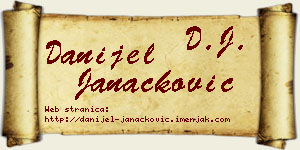 Danijel Janaćković vizit kartica
